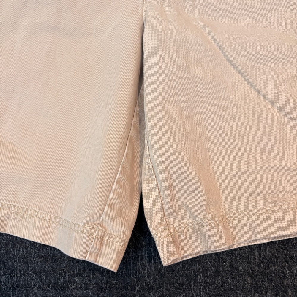 Izod Saltwater Flat Front Khaki Tan Chino Shorts Mens 34 Cotton Casual Summer - Picture 10 of 13